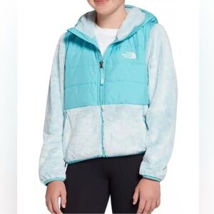The North Face G Sherpa Nylon Mashup Fleece Jacket 10/12 Transarctic Blue